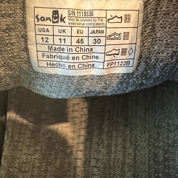 Sanuk Black Canvas Elastic Slip-On Shoes Men’s Size 12 Comfort Casual Loafers - Picture 5 of 6